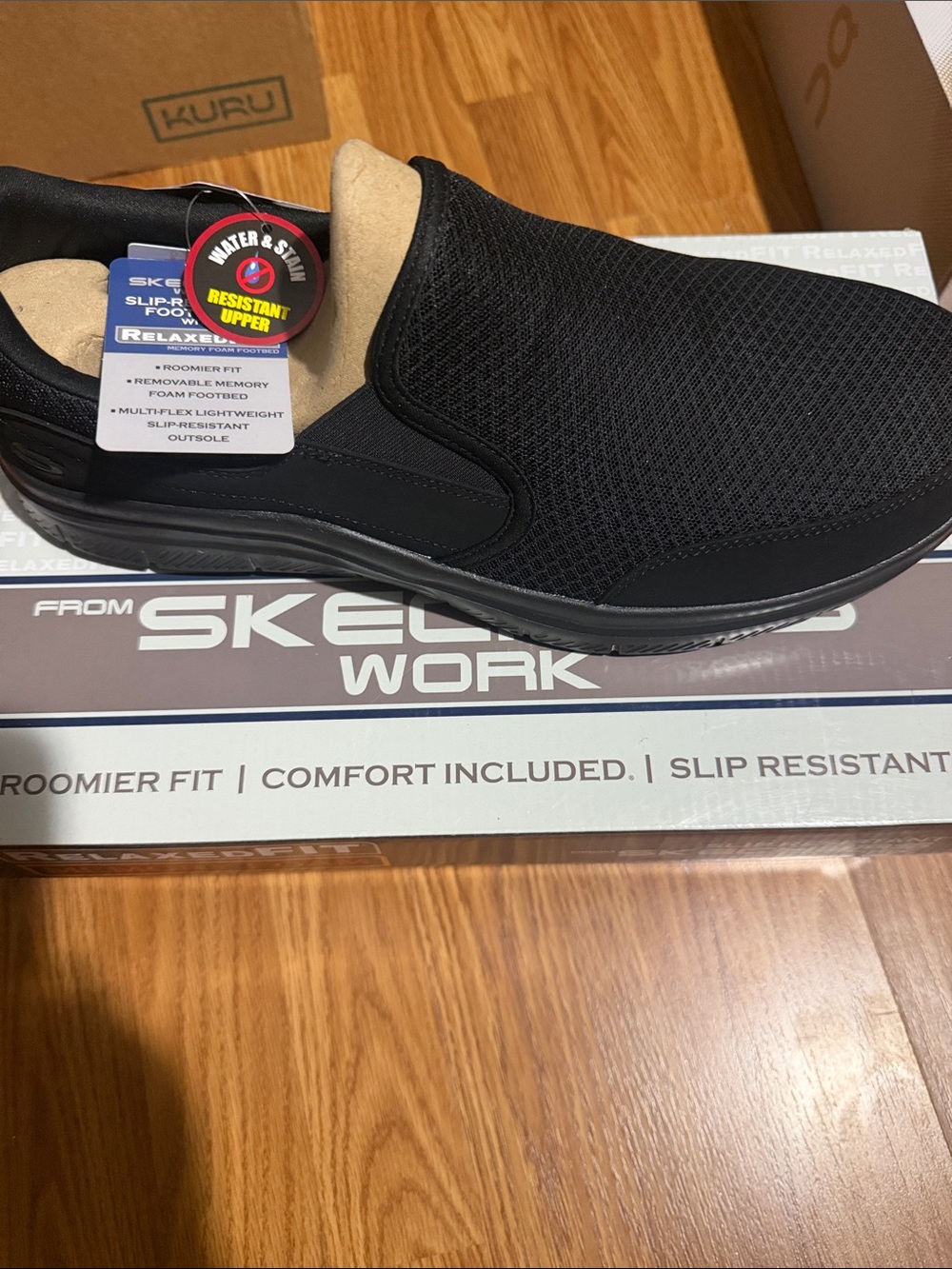 Skechers Black Men's Slip-On Work Loafer